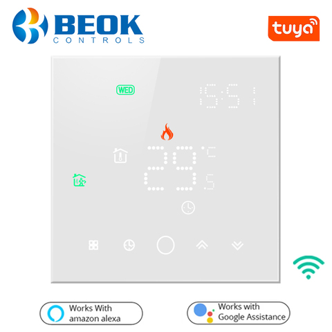 Beok-termostato inteligente Tuya Smart Life para calefacción de suelo, controlador de temperatura del hogar con Wifi, compatible con Alexa y Google Home ► Foto 1/6