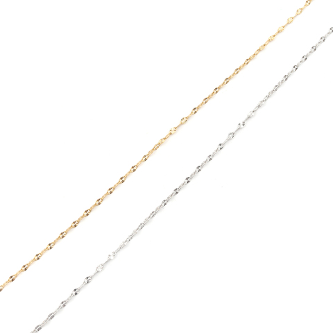 1 PC caliente 304 collar de acero inoxidable para collar Oval plata Color oro eslabón de la cadena de la joyería DIY venta al por mayor 50cm ► Foto 1/6