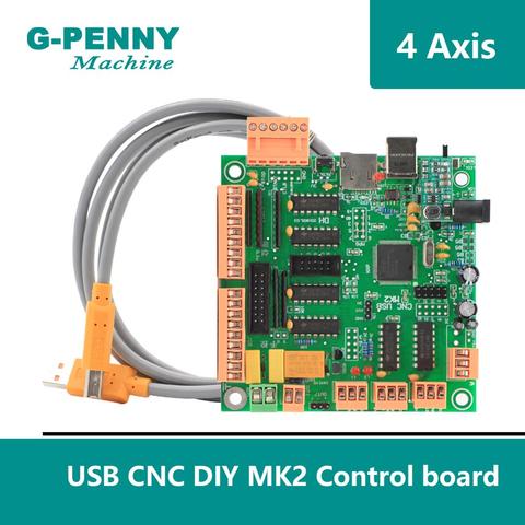 Máquina de bricolaje CNC, controlador USBCNC de 4 ejes, placa de interfaz USB, MK2, 100kHz, placa de control multifuncional multieje ► Foto 1/6