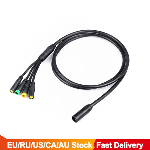 Arnés de Cable impermeable 1T4 eb-bus para Bafang BBS BBS01 BBS02 BBSHD, palanca de freno con pantalla de Motor medio, conector del acelerador pulgar ► Foto 1/6