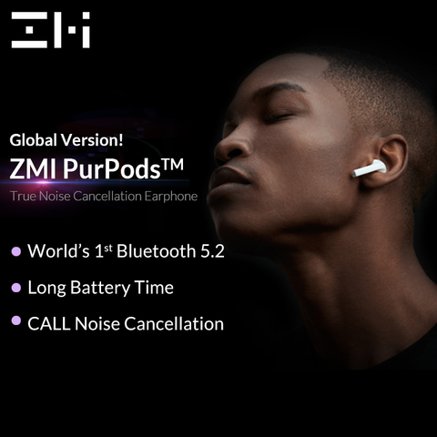 ZMI PurPods-auriculares inalámbricos versión Global, cascos intrauditivos deportivos impermeables con Bluetooth 5,2 y 2Mic ► Foto 1/1