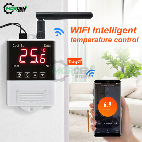 Termostato inteligente WiFi para calefacción de suelo eléctrico y agua, controlador de temperatura para agua, termorregulador con Sensor DS18B20/NTC ► Foto 1/6