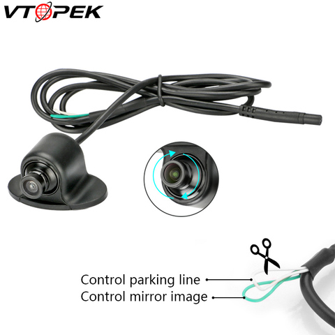 Vtopek-minicámara HD impermeable IP67, visión nocturna, rotación de 360 grados, vista trasera de coche, cámara frontal, cámara de marcha atrás lateral ► Foto 1/6