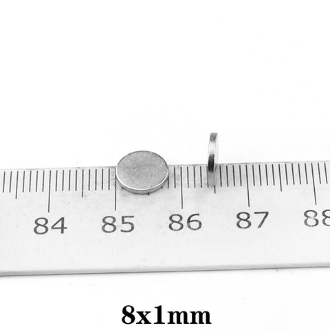 Imán magnético fuerte de 8x1mm para nevera, disco magnético de neodimio permanente de 8x1mm, 20 ~ 2000 Uds. ► Foto 1/6