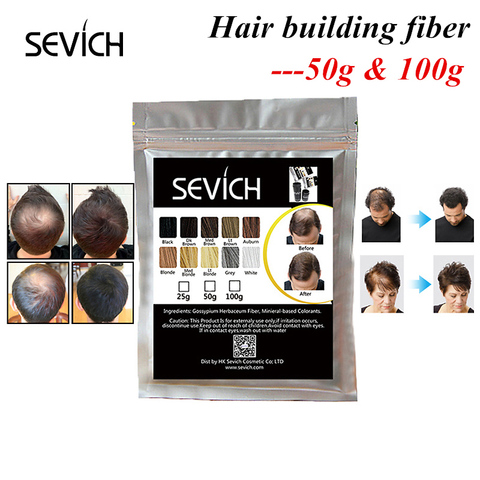 Sevich-producto para el cuidado del cabello, corrector instantáneo de fibras de reconstrucción del cabello, queratina, 10 colores, 100g ► Foto 1/6