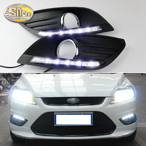 2 uds luz LED de conducción diurna para Ford Focus 2 MK2 2009, 2010, 2011, 2012, 2013, 2014 de función de regulación del coche 12V lámpara LED DRL ► Foto 1/6