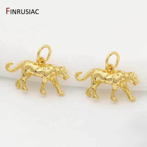Colgantes de leopardo dorado para fabricación de joyas, pulseras creativas, collares, pendientes, accesorios, novedad de 2022 ► Foto 1/6