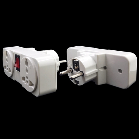 Aocket-adaptador de enchufe con interruptor de encendido y apagado, Conector de extensión Reino Unido, 250V, 6A, 10A, 125V ► Foto 1/6