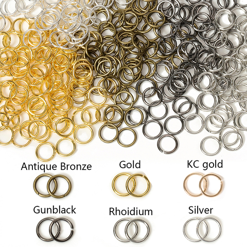 200 unids/lote de 3mm-12mm de diámetro anillos de Metal conectores collar Diy accesorios de pendientes para la fabricación de joyas ► Foto 1/6