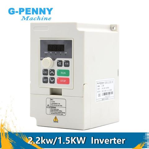 ¡Envío Gratis! Convertidor de frecuencia Variable de 220v, 1,5kw, VFD, 2.2kw, vector, Control de velocidad del Motor, 0-1000Hz ► Foto 1/6