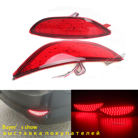 MZORANGE Reflector de parachoques trasero luz de acento Hyundai Verna Brio 2008-2015 rojo LED freno de la cola de aparcamiento lámpara de advertencia luces de niebla ► Foto 1/6