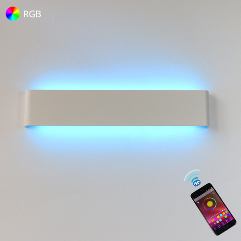 Lámpara de pared LED RGB regulable Bluetooth APP de Control remoto para ambiente decorativo blanco cálido/frío para iluminación interior ► Foto 1/6