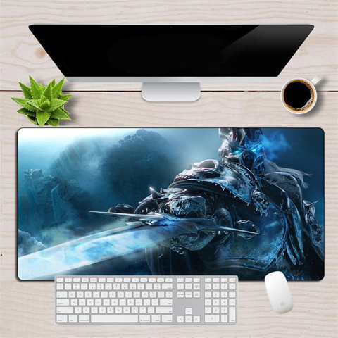 Grandes de Wrath of the Lich King alfombrilla para ratón de juegos jugador XL de goma Durable Borde de bloqueo MousePad mundo de Warcraft alfombrilla para escritorio de ordenador ► Foto 1/6