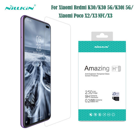 Para Xiaomi Poco X3 NFC X2 X3 de vidrio templado Nillkin H + PRO 9H 0,2mm 2.5D Anti-explosión de la pantalla de cristal Protector para Redmi K30 K30i 5G ► Foto 1/6