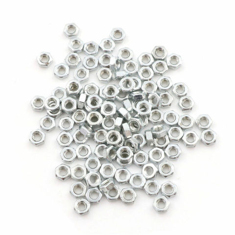 Tornillos hexagonales de acero, tuercas hexagonales galvanizadas, 100XM2 M2.5 M3 M4 M5 ► Foto 1/6