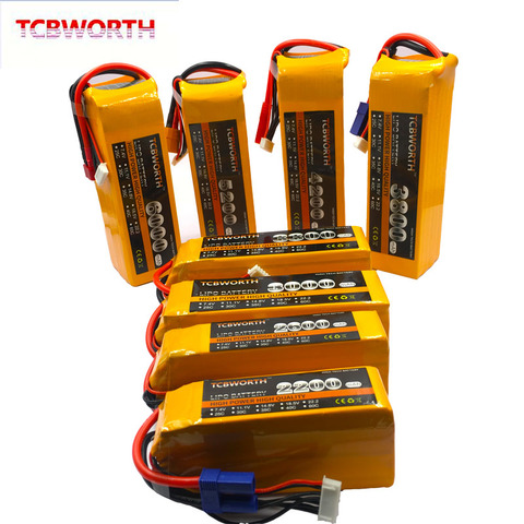 S 6S RC LiPo batería 22,2 V 900, 1200, 1500, 2200, 2800, 3300, 3800, 4200, 5000, 6000mAh 30/40/60CFor RC avión Helicapter Drone baterías ► Foto 1/6