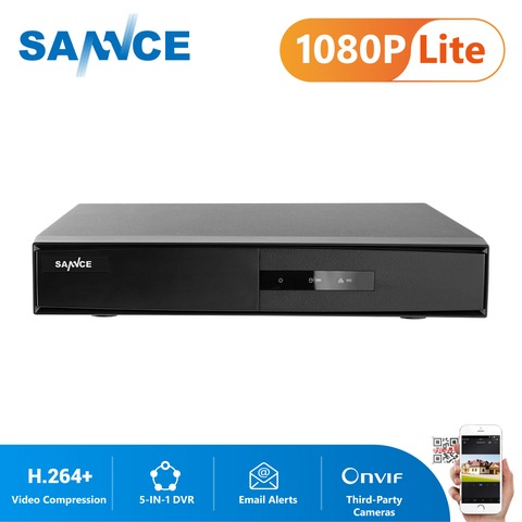 SANNCE-sistema de vigilancia de seguridad para el hogar, grabador de vídeo Digital DVR 5 en 1 1080N CCTV 1080P Lite HD H.264 + P2P con acceso remoto ► Foto 1/6