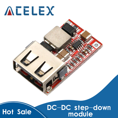 6-24 V 24 V 12 V a 5 V USB Step Down Module DC-DC convertidor teléfono cargador coche fuente de alimentación módulo eficiencia 97.5% módulo Buck ► Foto 1/6