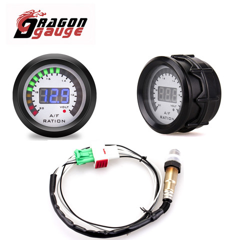 Calibre DRAGON de 52mm, medidor de relación de combustible de aire con Sensor de oxígeno de banda estrecha O2, pantalla Digital para coche, apto para coche de 12V 0258006028 ► Foto 1/6