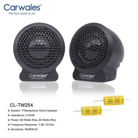 Carwales-Mini altavoz de alta calidad para coche, carcasa de sistema de sonido de Audio, domo de seda Natural, Super Tweeter, 25mm, 1 pulgada ► Foto 1/6