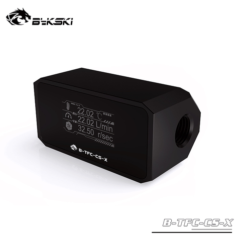 Bykski B-TFC-CS-X Monitor de sistema de refrigeración de agua para medidor de temperatura/flujo de agua pantalla OLED doble G1/4 ''alarma de Error de flujo ► Foto 1/6