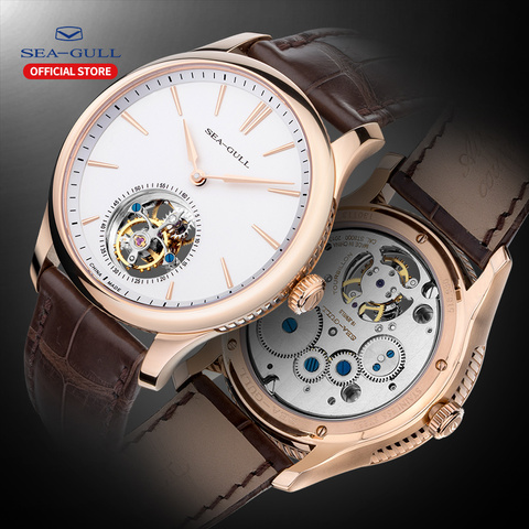 Reloj seagull hombres Mecánico tourbillon reloj negocio reloj transparente reloj tourbillion de lujo mecánico 518.930 ► Foto 1/1