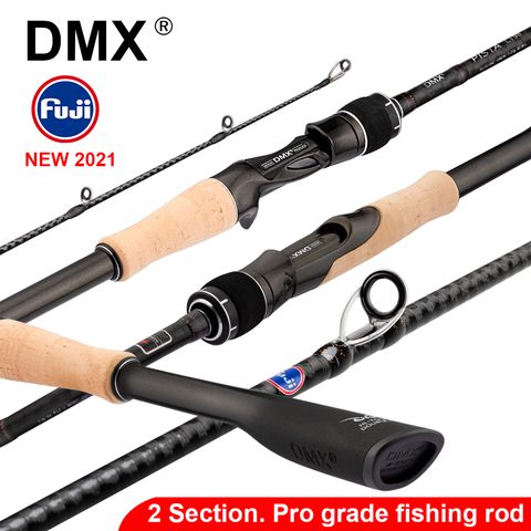 DMX PISTA 2 Sección FUJI caña de pescar Spinning Casting varilla de viaje 7-42g 1,98 2,10. 2,24 m dos secciones ML M MH caña de pescar ► Foto 1/6