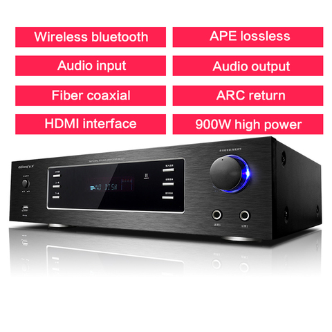 Amplificador de alta potencia para el hogar, 900W, 5,1 AV-115, Bluetooth, Audio, Karaoke, 2.1KTV, fibra óptica, Coaxial, HDMI, interfaz ► Foto 1/6