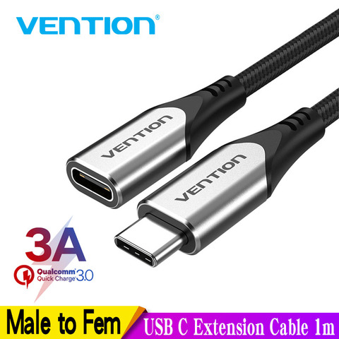 Vention USB C Cable de extensión tipo C, Cable extensor 4K Thubderbolt 3 Cable macho a hembra para MacBook Pro USB 3,1, Cable de extensión ► Foto 1/6