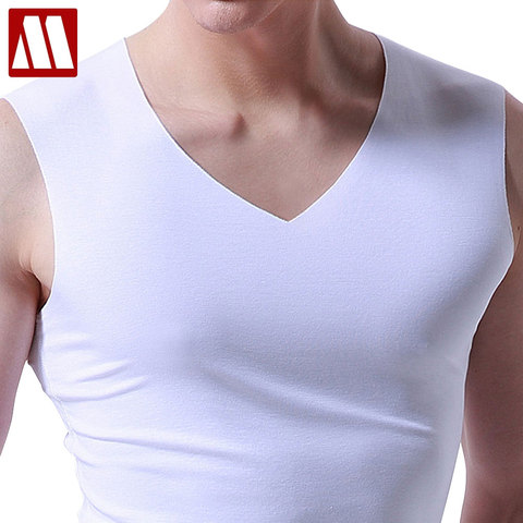 Camiseta interior sin mangas para hombre, chaleco de entrenamiento para culturismo, venta directa de fábrica, cuello en V, 3 unids/lote ► Foto 1/6