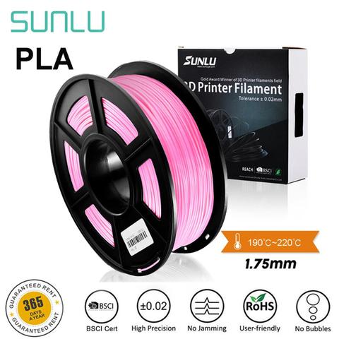 Filamento de plástico PLA para impresora 3D, 1,75mm, 1KG, para impresión 3D, luz rosa, o dorado color naranja, azul, verde, morado ► Foto 1/6