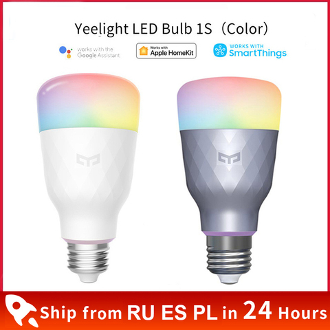 Xiaomi-bombilla LED inteligente Yeelight 1S, lámpara de colores E27 1SE, interruptor de atenuación inteligente con opción blanca/RGB para Mi Home ► Foto 1/6