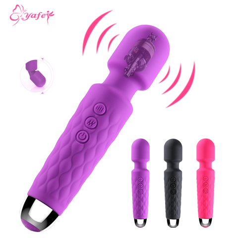 Vibrador fuerte de 10 velocidades, varita de calentamiento inteligente, carga USB, masaje de clítoris corporal, estimulador de vibración sexo, juguetes para mujeres ► Foto 1/6