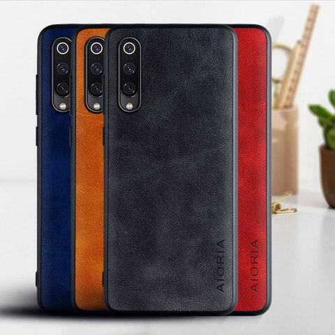 Funda de cuero para Xiaomi Mi 9 mi9 se lite Mi 10 Pro, funda de lujo Vintage para teléfono xiaomi mi 9 mi9 se mi 10 ► Foto 1/6