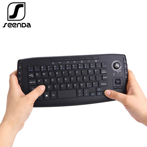 Teclado SeenDa Mini 2,4G inalámbrico, teclado Trackball para portátil, PC, portátil, multifunción, Trackball Air Mouse, diseño decente ► Foto 1/6