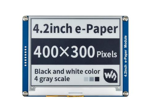 Módulo de pantalla e-ink de 4,2 pulgadas Módulo de papel electrónico 400x300 interfaz SPI de dos colores blanco negro sin retroiluminación de bajo consumo ► Foto 1/6