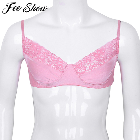 Sissy-Bralette sin mangas para hombre, lencería exótica de tela lisa, transpirable, sin aros, con Tirantes ajustables para el hombro ► Foto 1/6