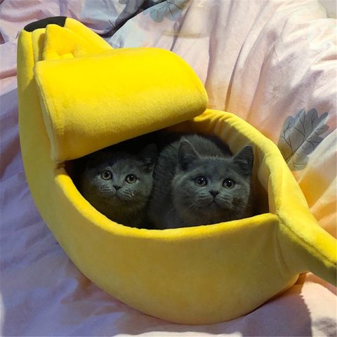 Cama de forma de perro de mascota con forma de Banana para gatos ► Foto 1/6