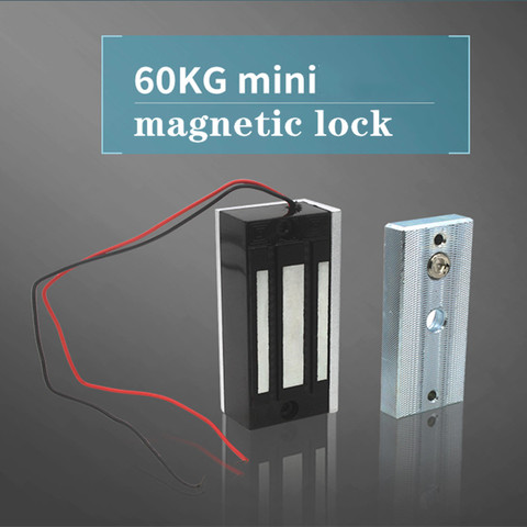 Cerradura magnética eléctrica para cajón de gabinete, Cerradura Electromagnética, 12V, CC, 60Kg de fuerza de retención para Control de acceso ► Foto 1/5