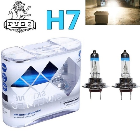 Faros halógenos H7 para coche, luces antiniebla de 12V, 55W, 4300K, luz amarilla Ultra brillante, de cuarzo, 2 uds. ► Foto 1/6