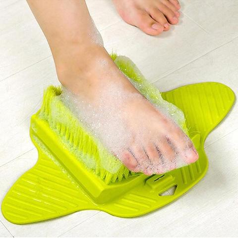 Cepillo de pie de ducha de baño de plástico cepillo de baño pies zapatillas de masaje cepillo exfoliante ducha de Spa eliminar piel muerta ► Foto 1/6