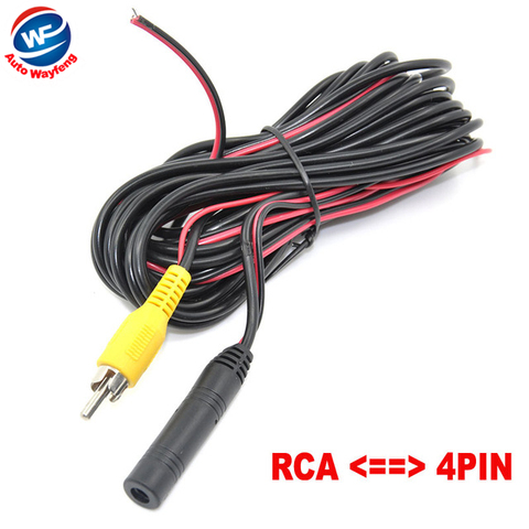 Cable de vídeo de 6 metros RCA-4PIN o RCA-RCA para aparcar la cámara de visión trasera, conectar el Monitor del coche, Cable de disparo de DVD ► Foto 1/6