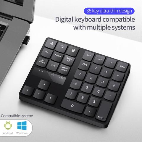 Teclado recargable para ordenador portátil, teclado inalámbrico numérico, gran oferta ► Foto 1/6