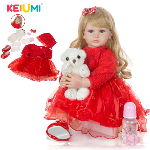 KEIUMI-Muñeca realista de bebé Reborn de 24 pulgadas para niño, muñeca de princesa de tela suave de vinilo de 60 cm ► Foto 1/6