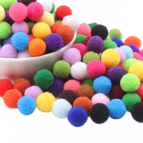 100 unids/lote colorido pompom bola Pieles de animales peluche bola color mezclado niños creativos material hecho a mano Glitter espuma bola Materiales de bricolaje ► Foto 1/6