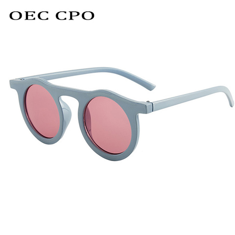 OEC CPO-gafas de sol redondas clásicas para hombre y mujer, anteojos de sol con montura pequeña a la moda, de plástico, Unisex, UV400, O626 ► Foto 1/6