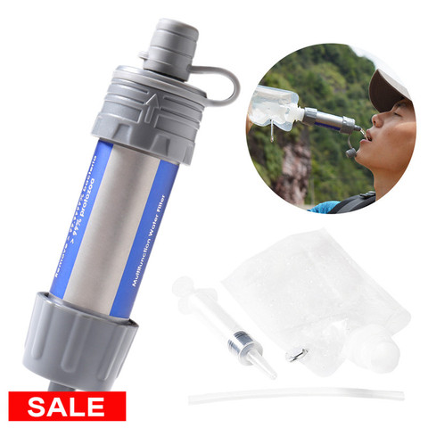 US CZ-filtro de agua para supervivencia al aire libre, pajitas, equipo de Camping, purificador de agua, sistema de filtración de agua, accesorios de senderismo de emergencia ► Foto 1/6