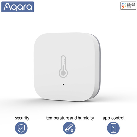 Aqara-Sensor de temperatura con wifi, termómetro con control remoto inteligente, kit de automatización del hogar, aplicación zigbee ► Foto 1/5