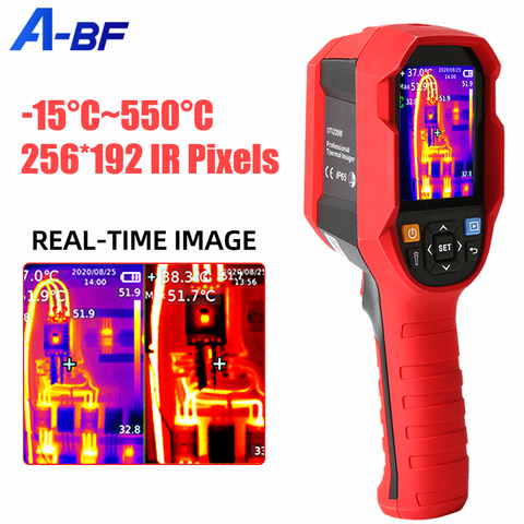 A-BF-Cámara de imagen térmica Industrial dispositivo de medición de temperatura infrarroja térmica con USB de mano, de 550x256 píxeles, de 15 a 192 °C, modelo UTi260B ► Foto 1/6