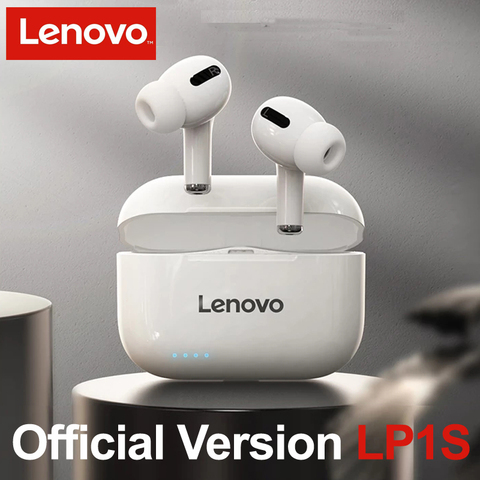 Lenovo-auriculares inalámbricos LP1S con Bluetooth, dispositivo de audio TWS, deportivo, estéreo, HiFi, con micrófono, LP1 S, para teléfonos inteligentes Android e IOS ► Foto 1/6